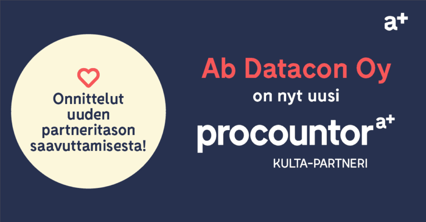 Procountor Kulta-partneri: Ab Datacon Oy