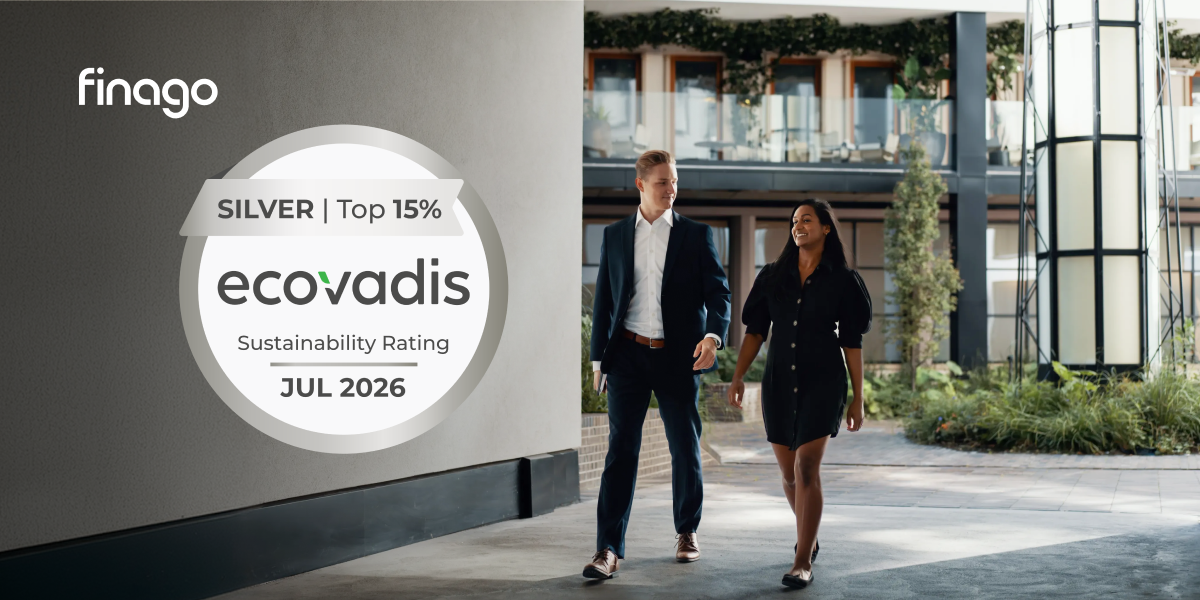 Finago rated among the top 15% companies worldwide with EcoVadis Silver sustainability award 